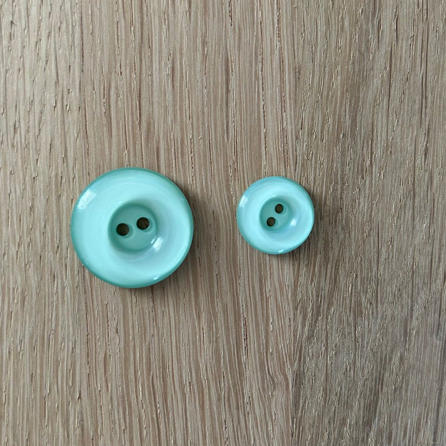 2 Hole Button - Mint - 2 Sizes Available