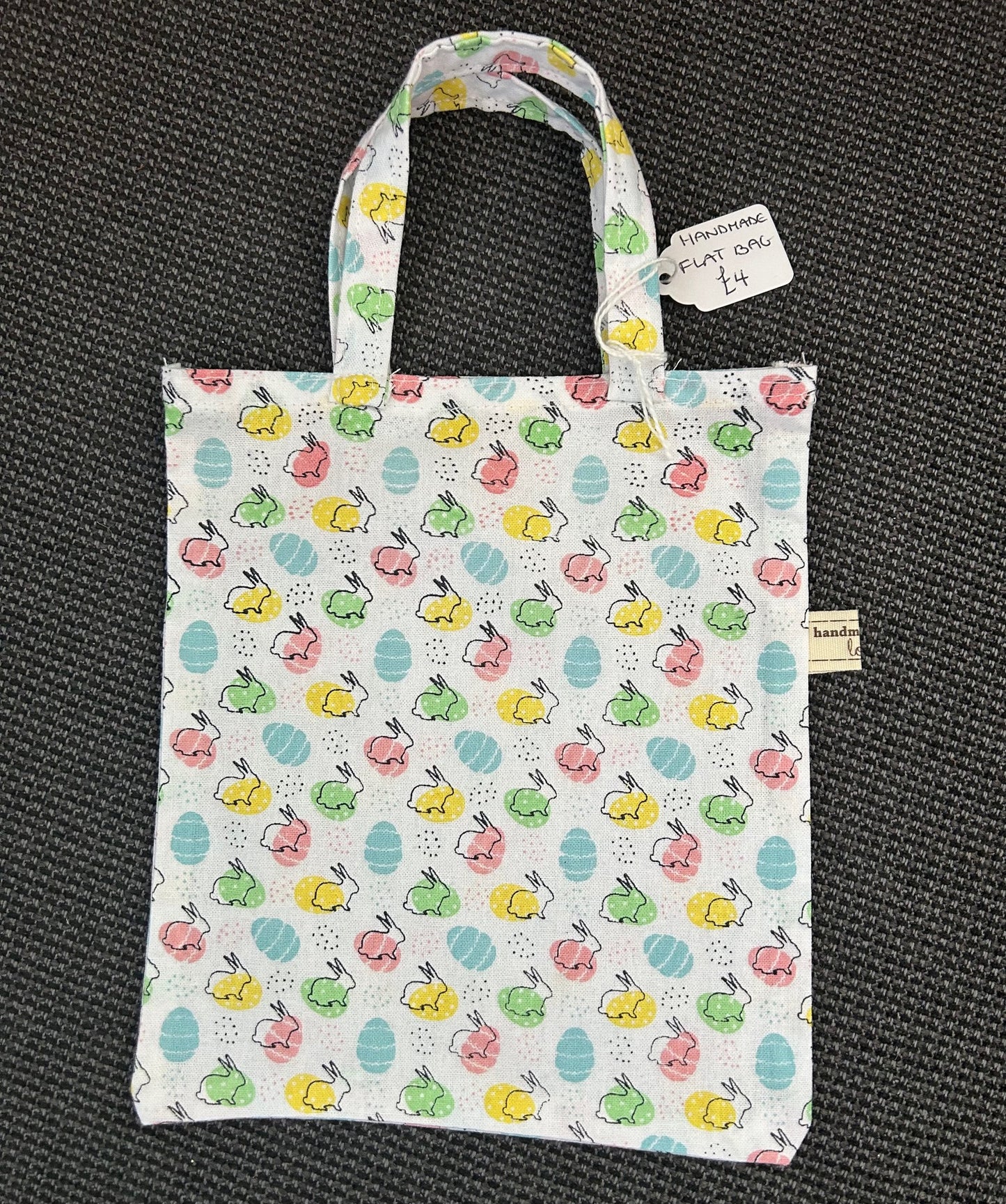 Handmade Flat Mini Bag - Bunny & Eggs