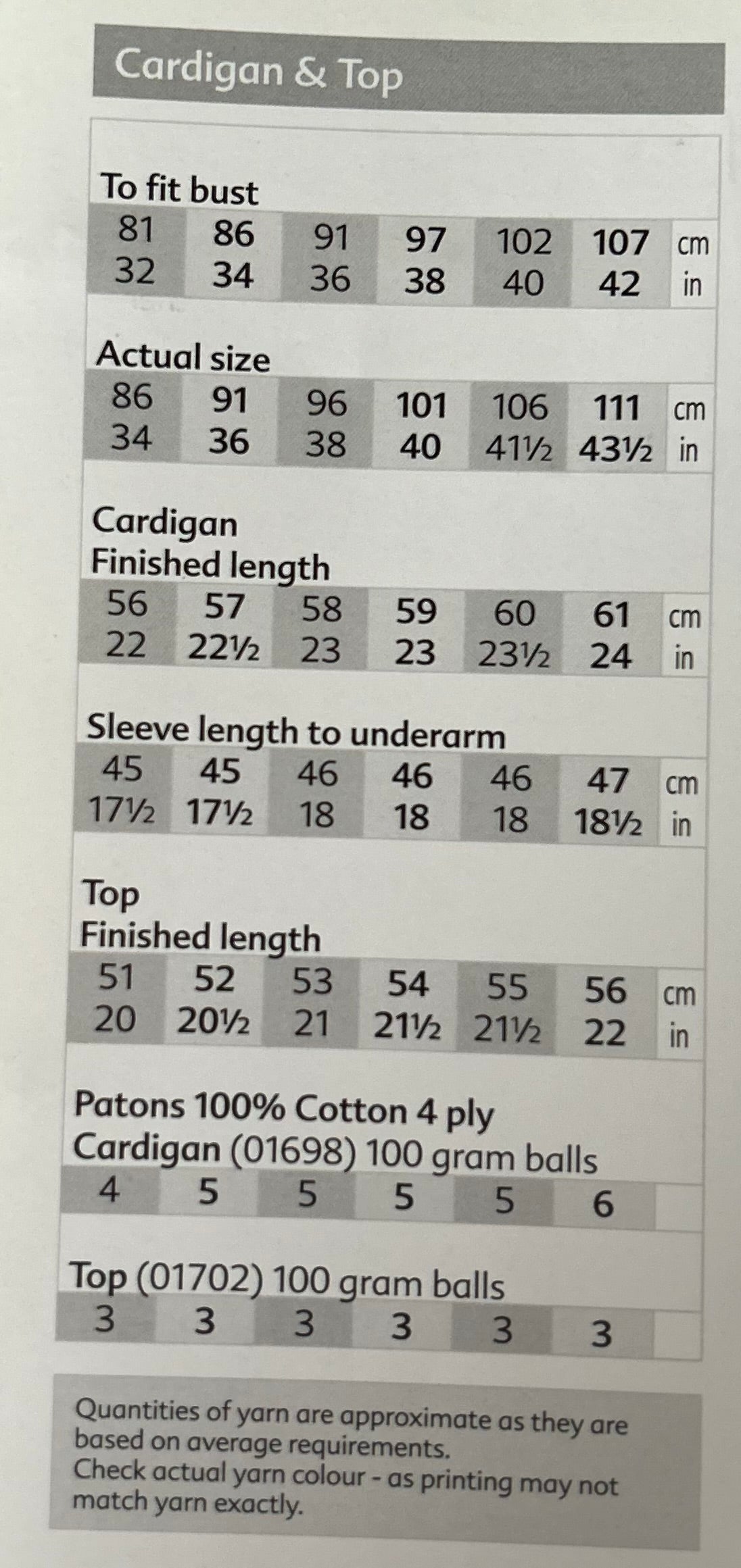 Knitting Pattern 3260 - Cardigan & Top in Cotton 4 Ply