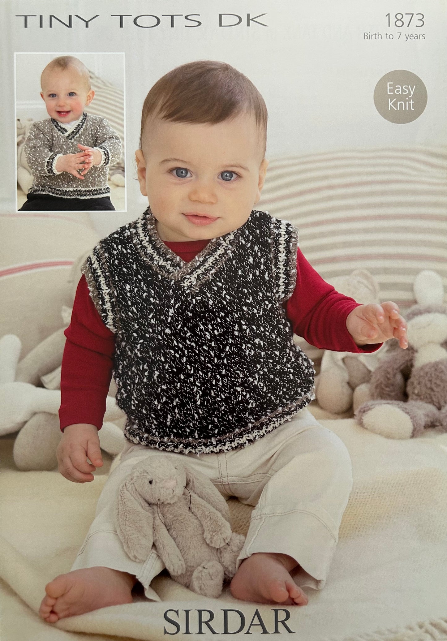 Knitting Pattern 1873 - Sweater & Tank in Tiny Tots DK