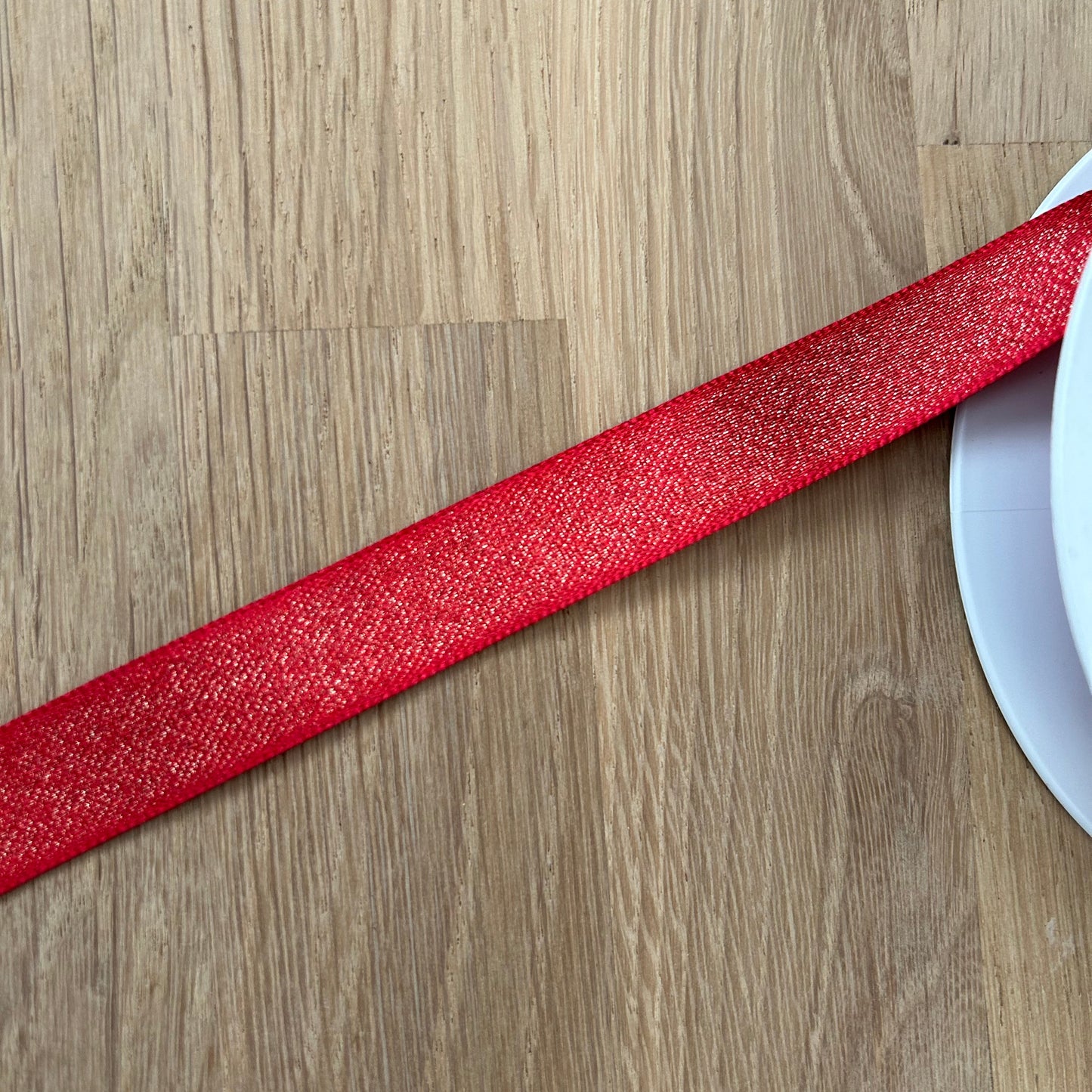 Red Lame Ribbon 15mm - Col 15