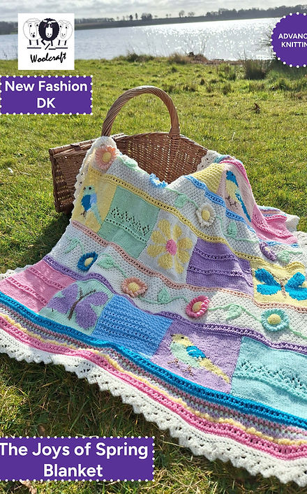 The Joys of Spring Blanket Pattern - Made in New Fashion DK