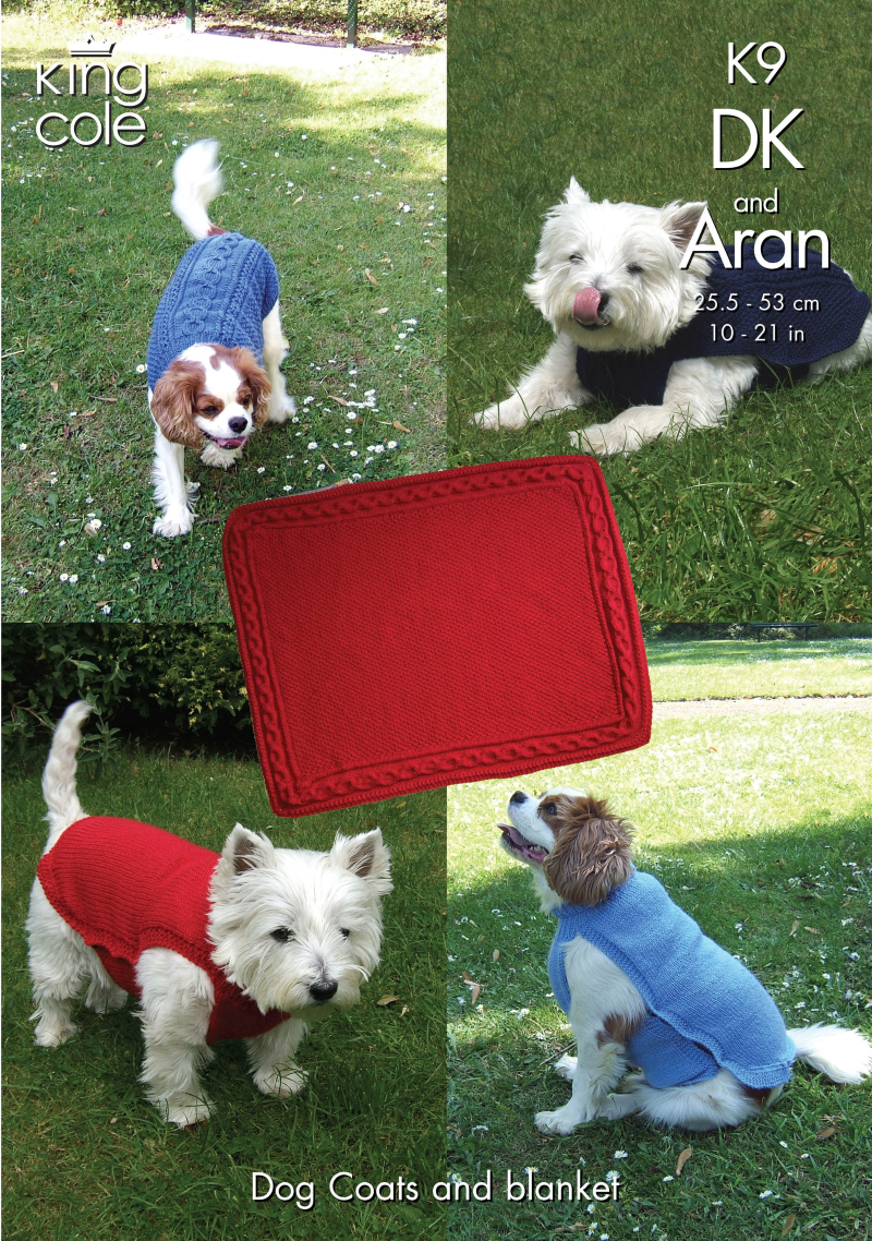 Knitting Pattern K9 - Dog Coats & Blanket in Big Value DK & Fashion Aran