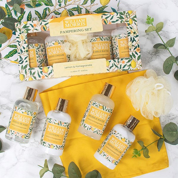 WILLIAM MORRIS - FRUITS - Lemon & Pomegranate Pamper Set
