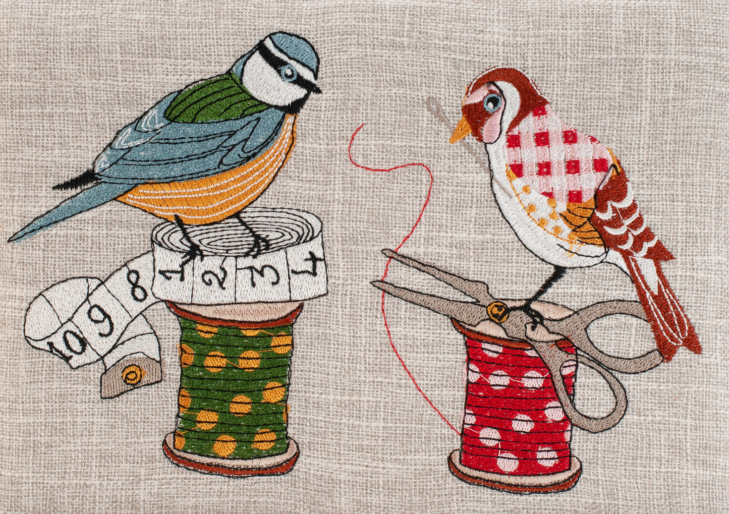 SEWING BOX - (M) - Birds On Bobbin