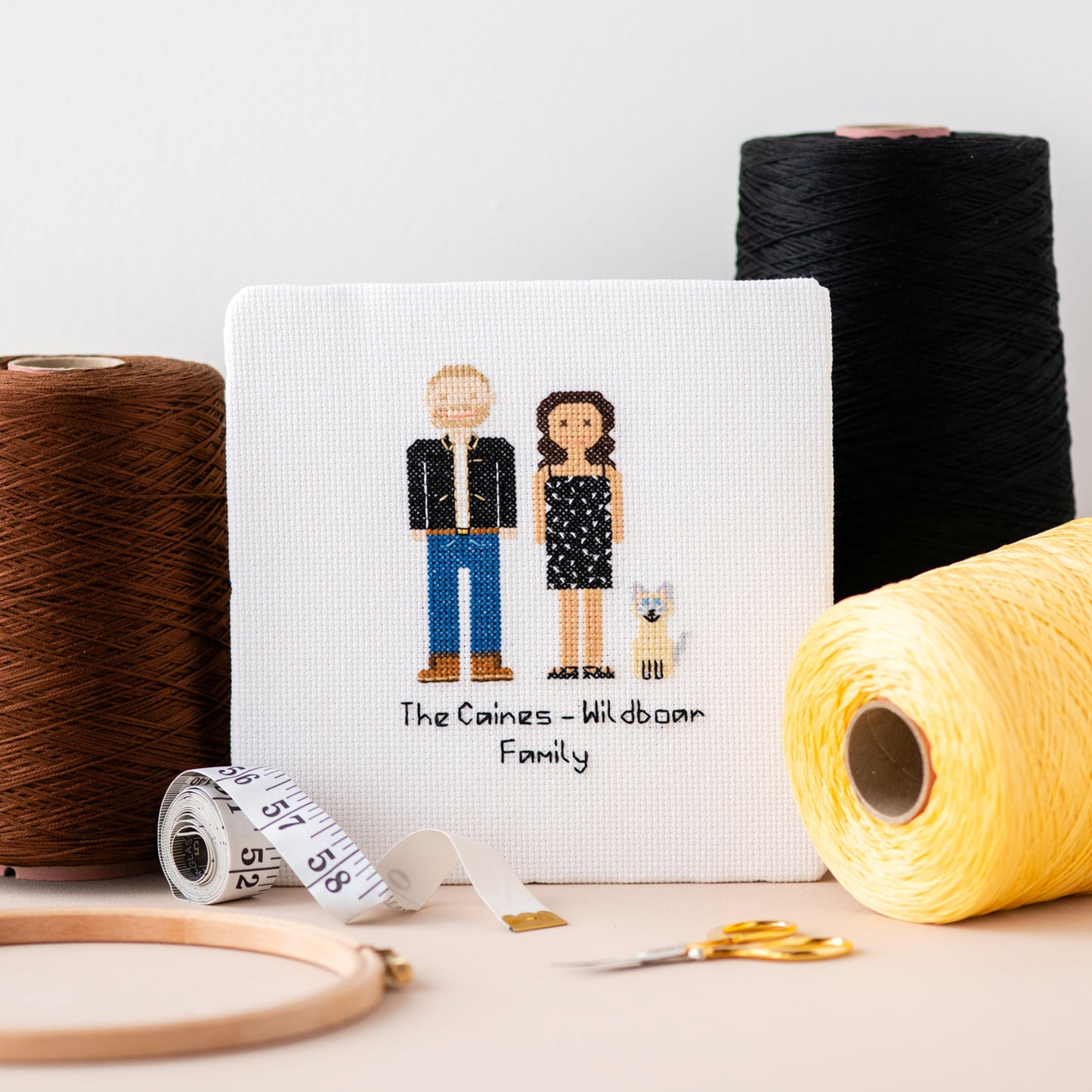 CROSS STITCH KIT - FAMILY - CUSTOMISABLE