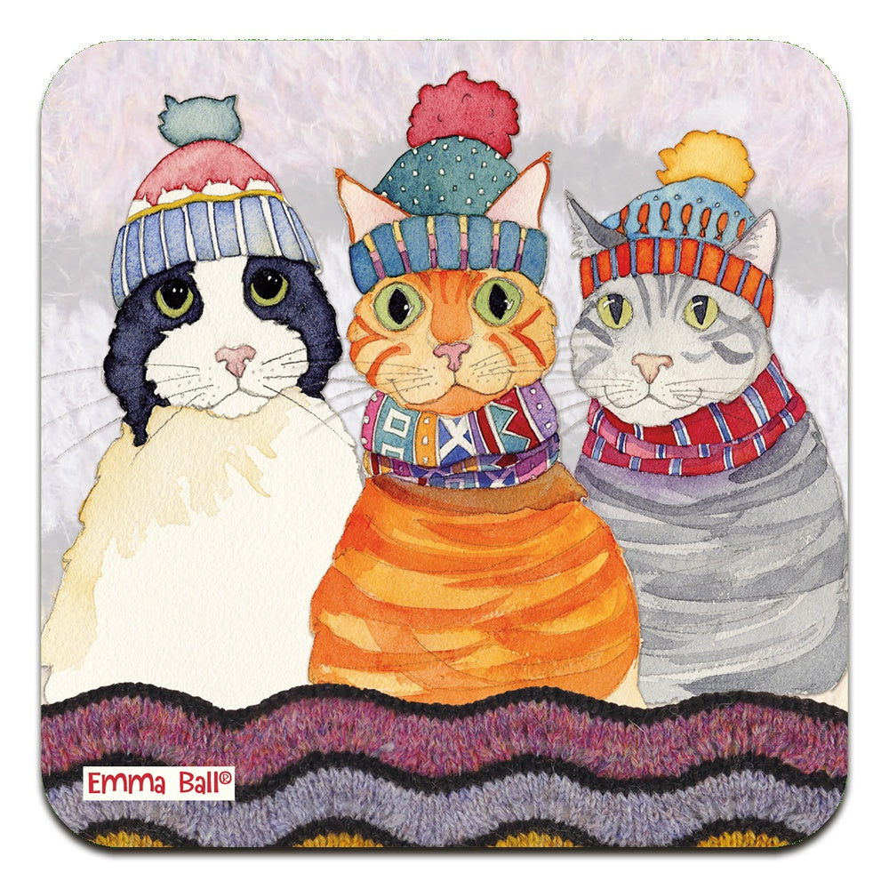 Cats In Hats - Single Coaster