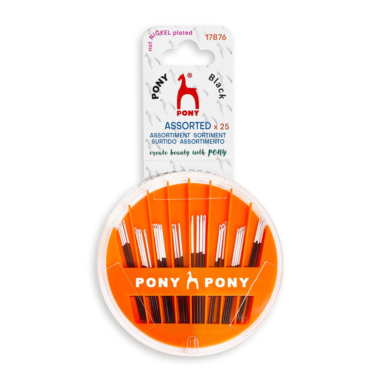 Hand Sewing Needles: Assorted: Black with White Eye: Sharps