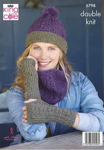 Knitting Pattern 5798 - Accessories in Homespun DK