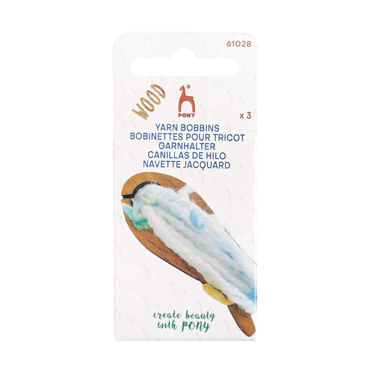 Yarn Bobbin - Wooden - Fish Shaped - 3 Pcs