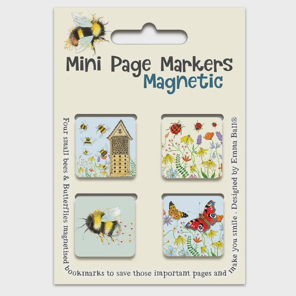 BEES & BUTTERFLIES - Magnetic Page Markers