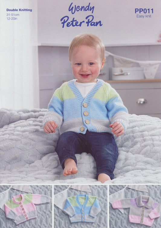 Knitting Pattern PP011 - Babies Cardigan in Peter Pan DK