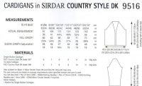 Knitting Pattern 9516 - Cardigans in Country Style DK