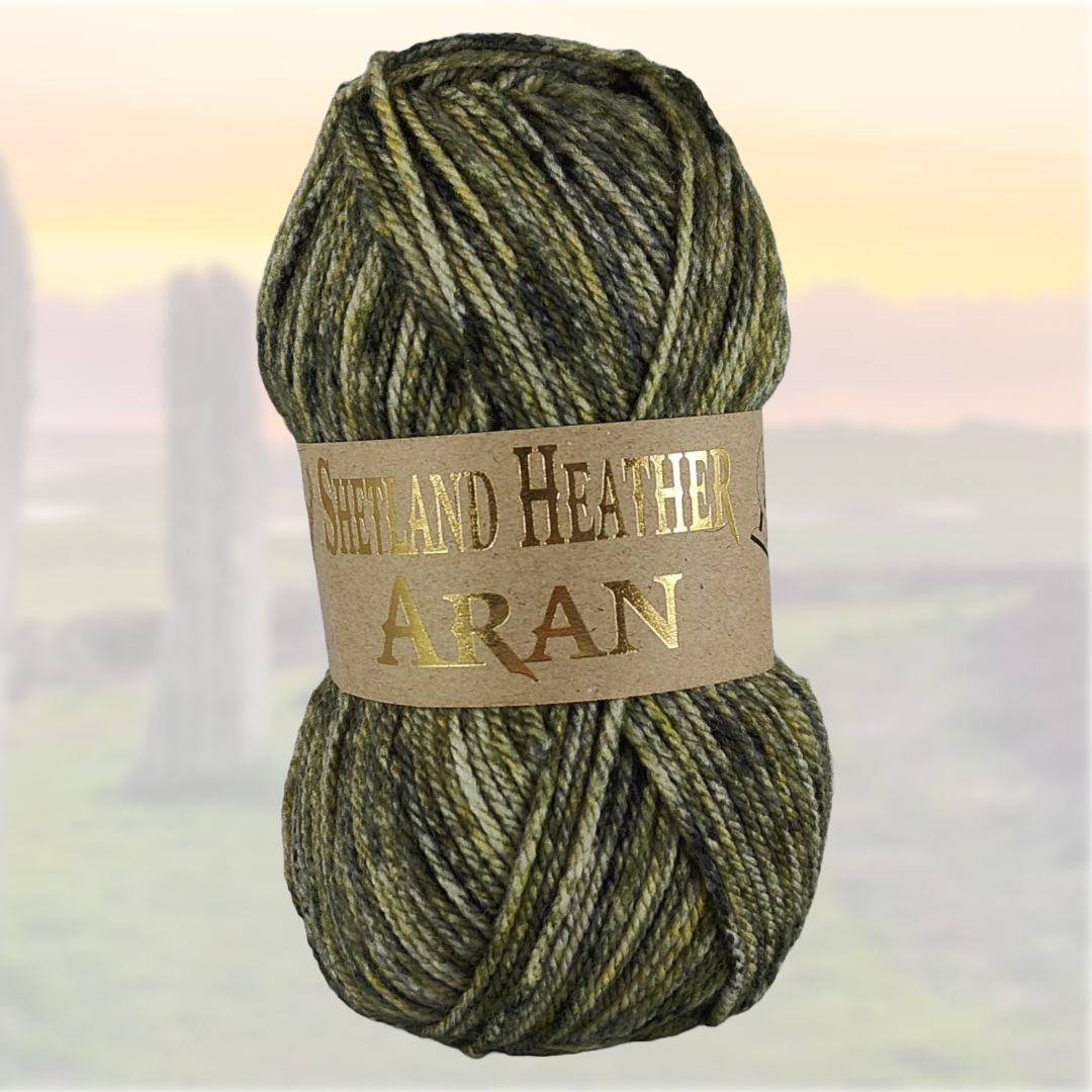 SHETLAND HEATHER ARAN - 100g - More colours available