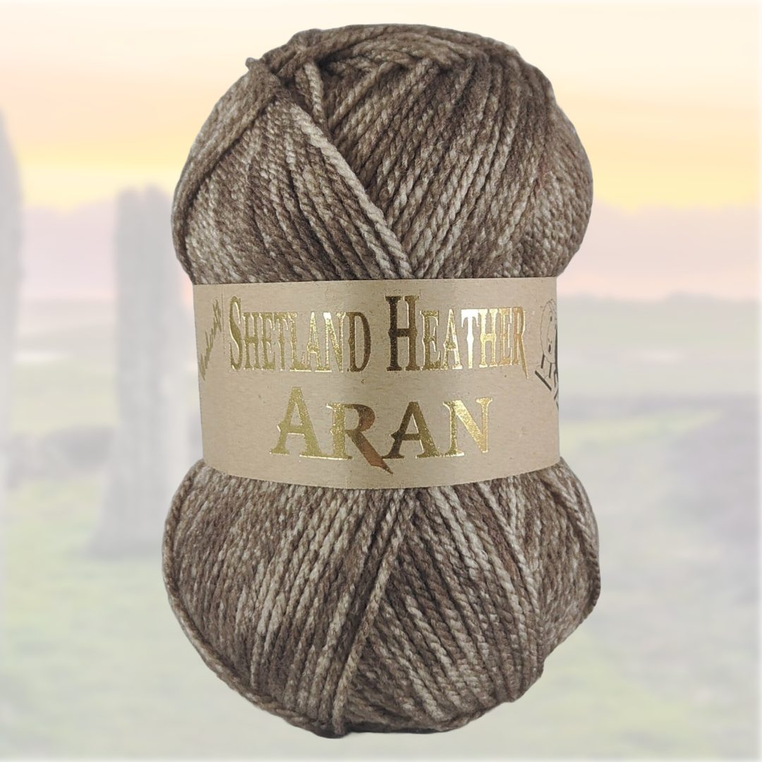 SHETLAND HEATHER ARAN - 100g - More colours available