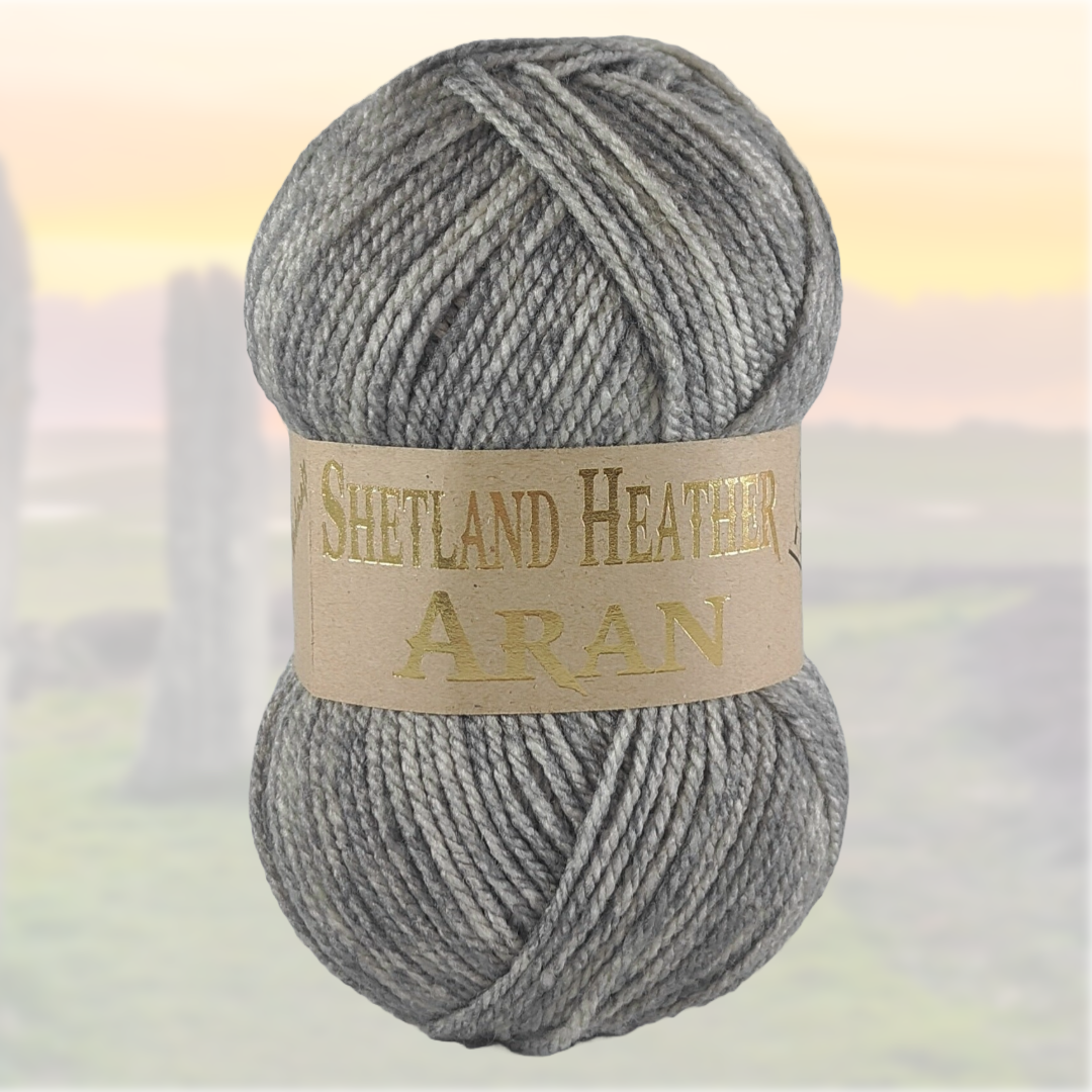 SHETLAND HEATHER ARAN - 100g - More colours available