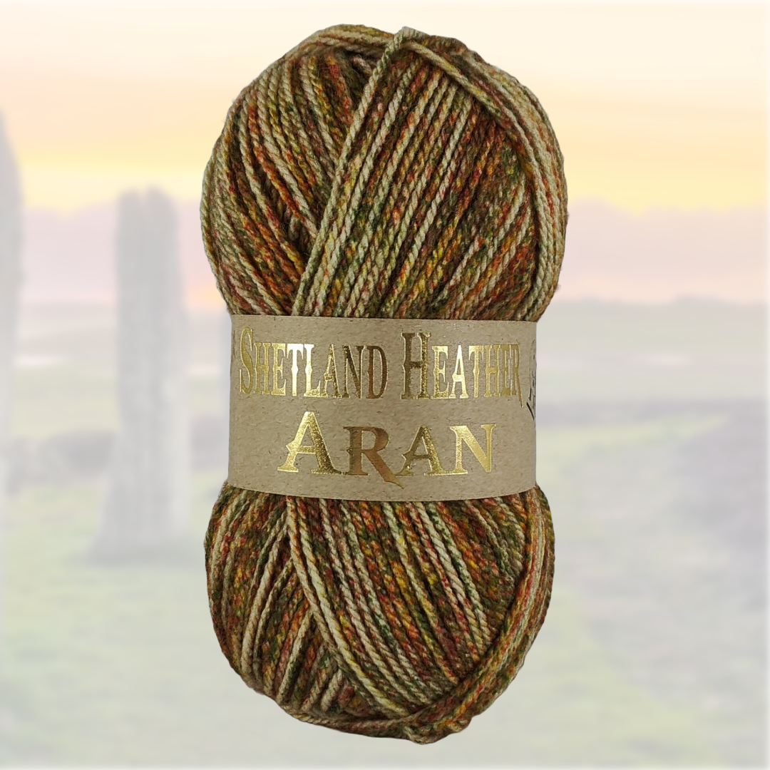 SHETLAND HEATHER ARAN - 100g - More colours available