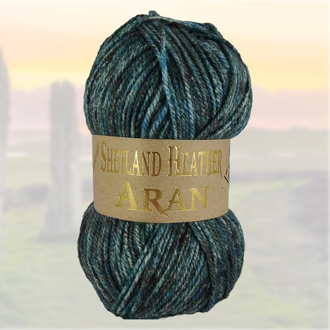 SHETLAND HEATHER ARAN - 100g - More colours available