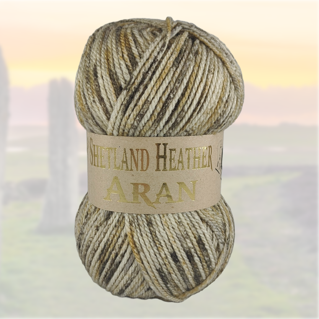 SHETLAND HEATHER ARAN - 100g - More colours available
