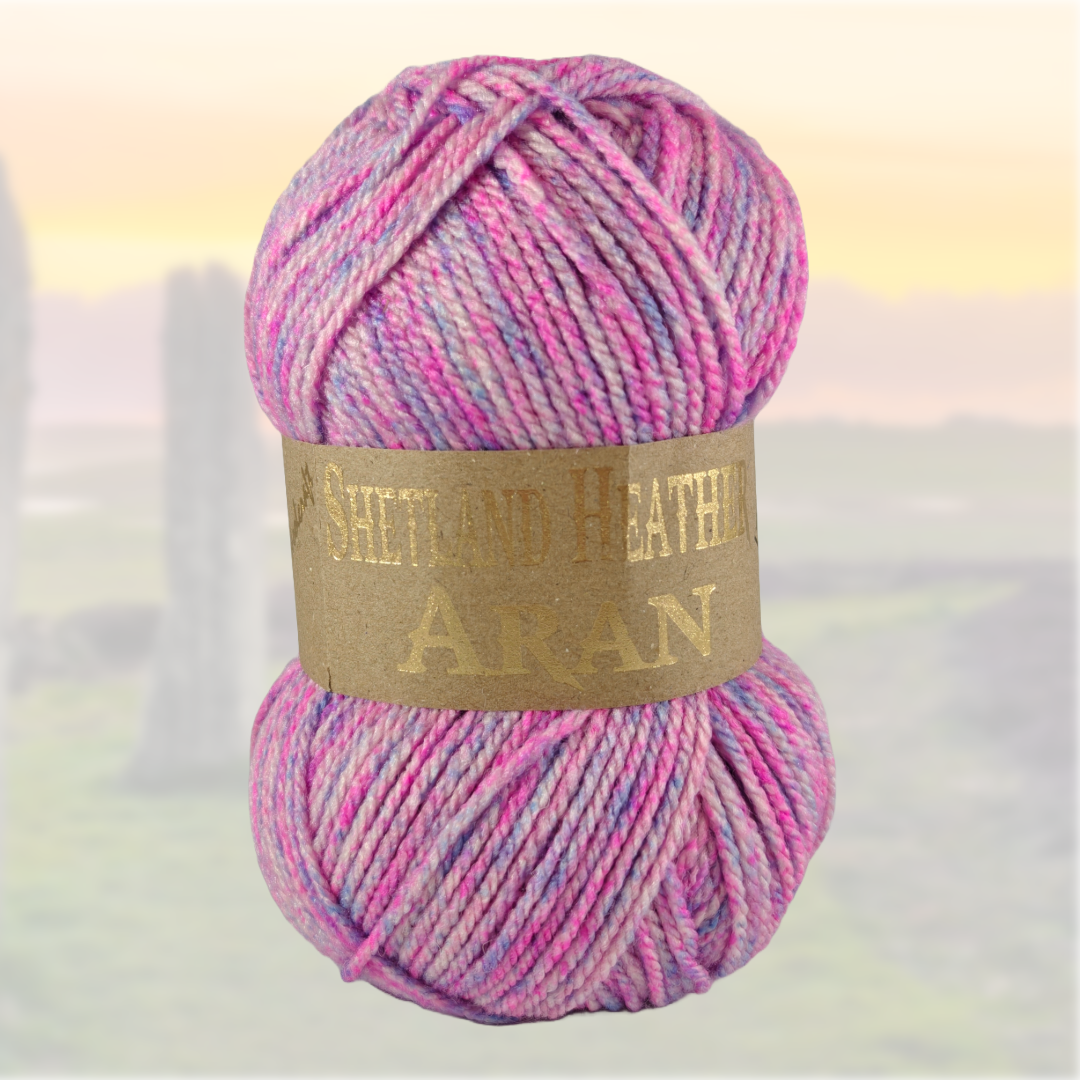 SHETLAND HEATHER ARAN - 100g - More colours available