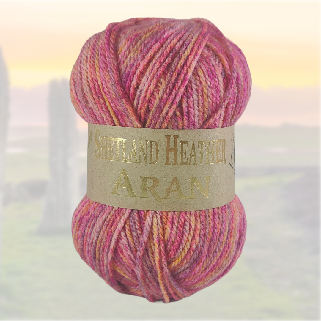 SHETLAND HEATHER ARAN - 100g - More colours available
