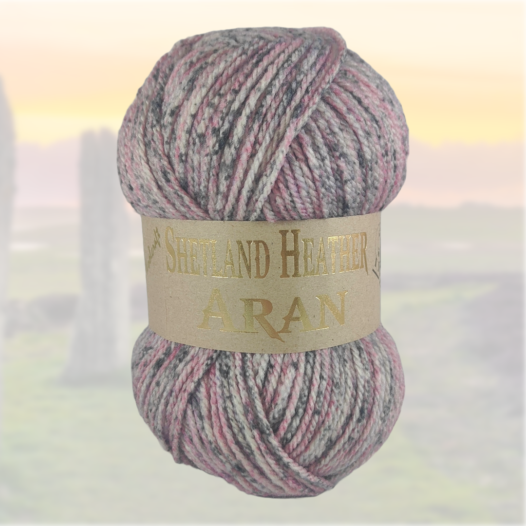SHETLAND HEATHER ARAN - 100g - More colours available