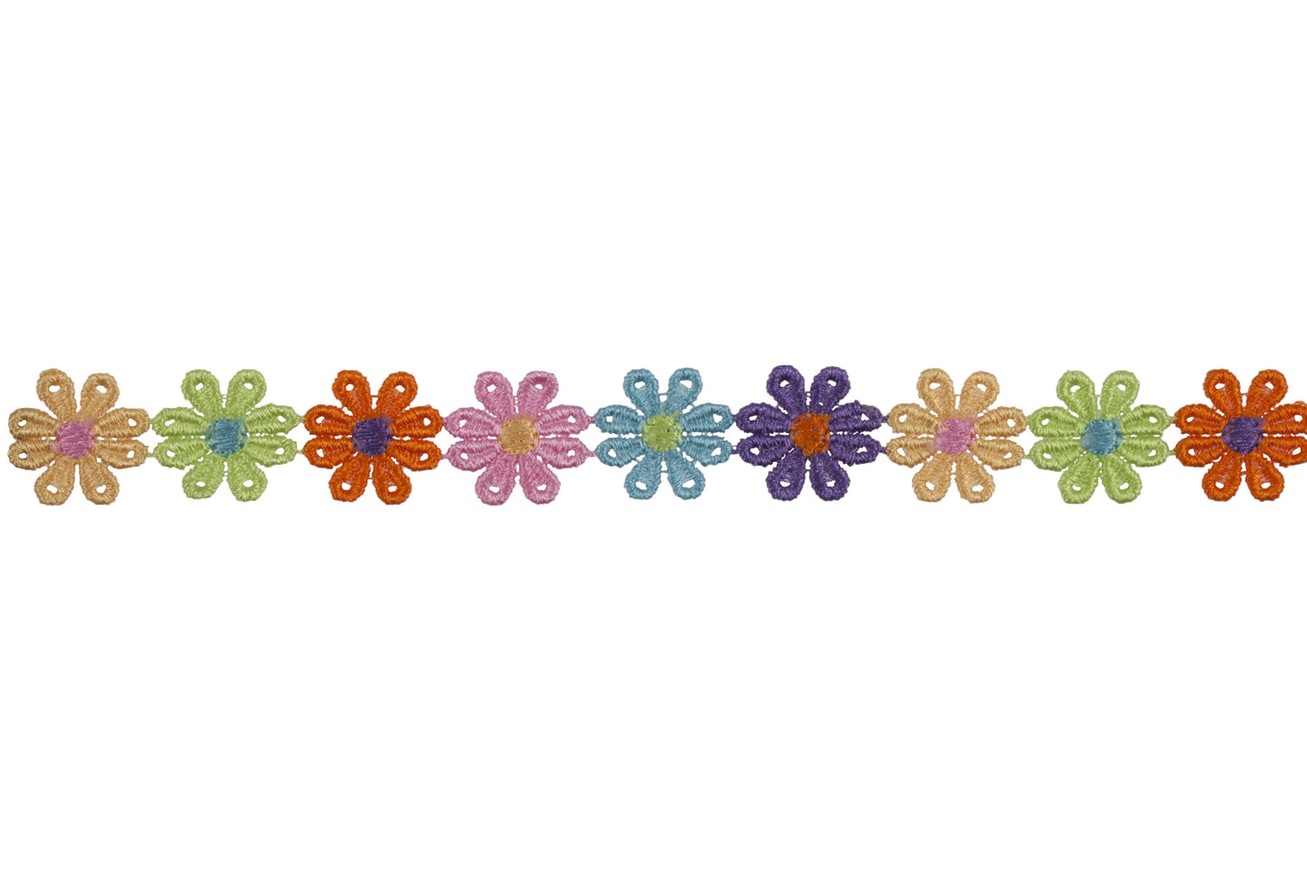 Daisy Guipure Trim - 25mm - Multi-Coloured