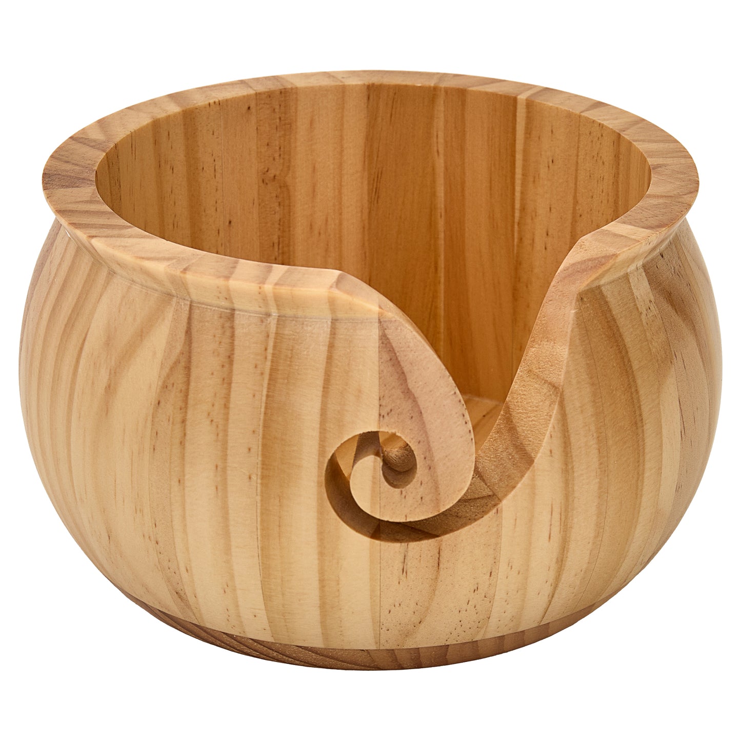 Varnished Yarn Bowl - Light Wood