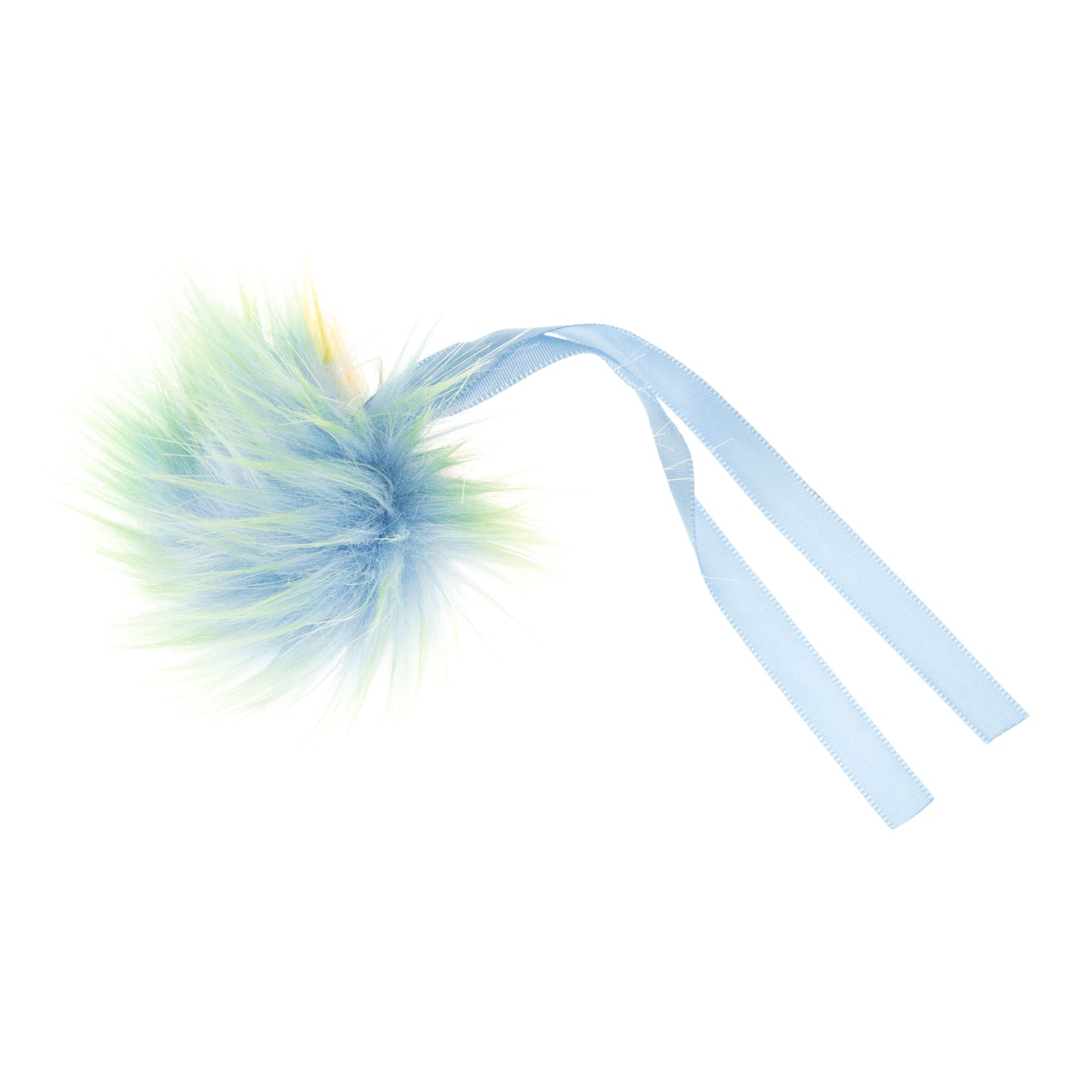 FAUX FUR POM POM - 1 Piece - 6cm- Rainbow