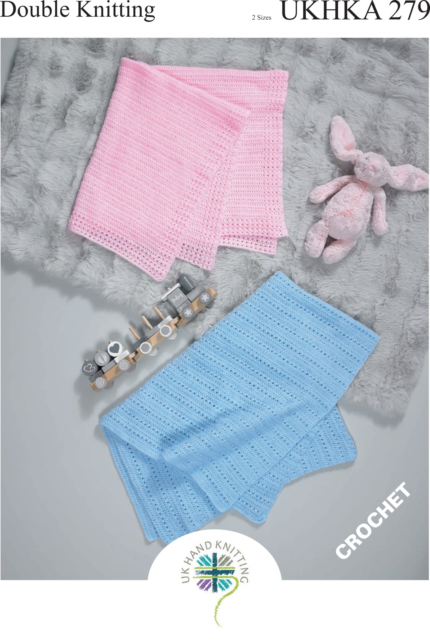 Crochet Pattern UKHKA/279 - Baby Blankets in DK