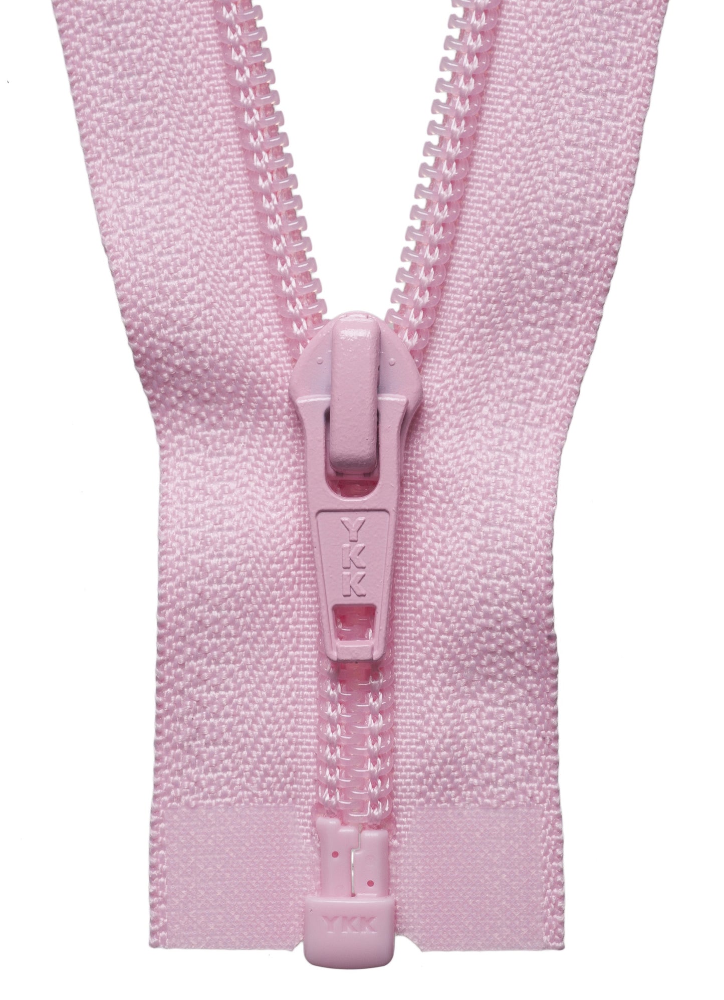 Medium Weight - Nylon Open Ended Zip - MID PINK - 16" (41cm)