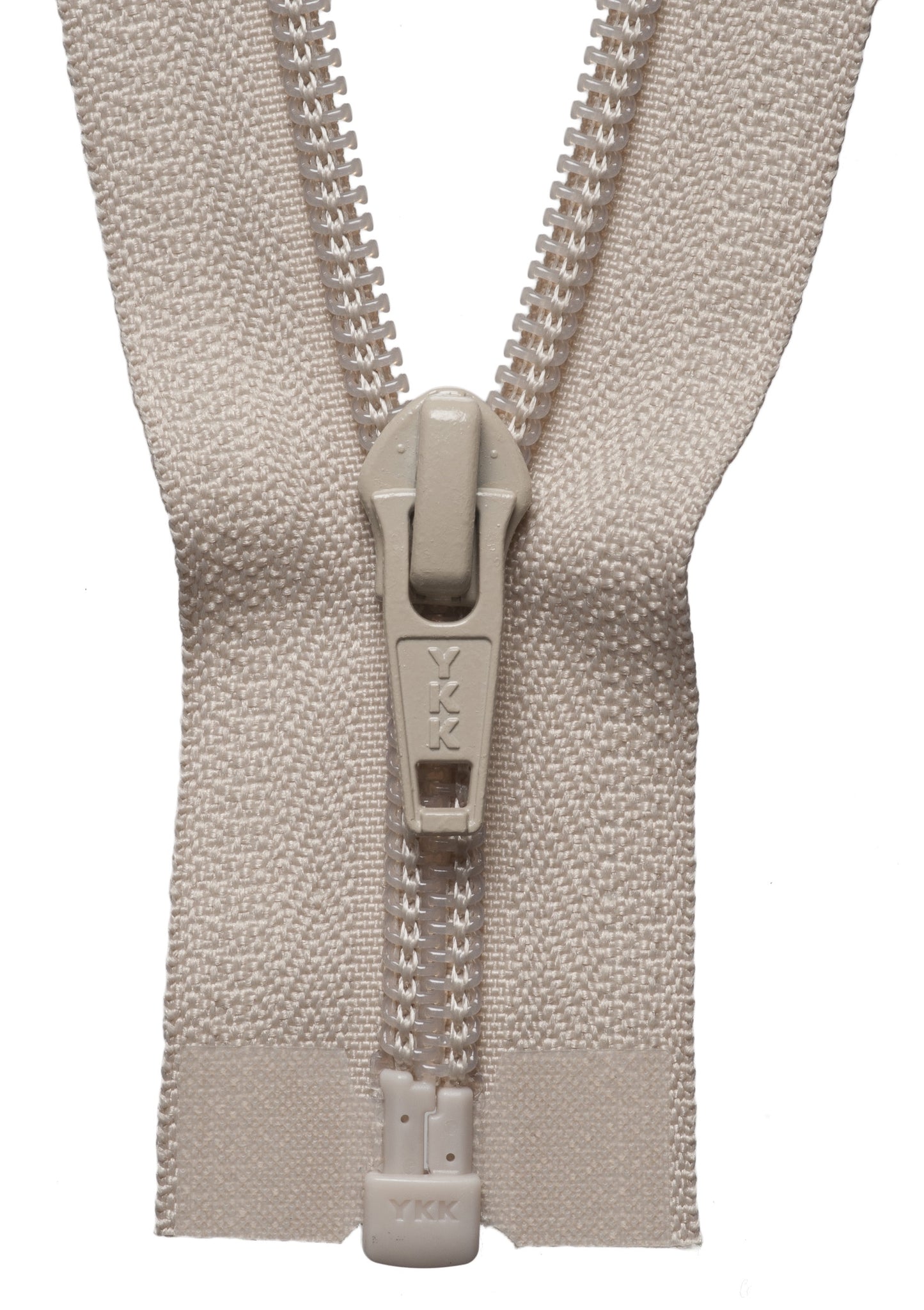 Medium Weight - Nylon Open Ended Zip - BEIGE - 24" (61cm)