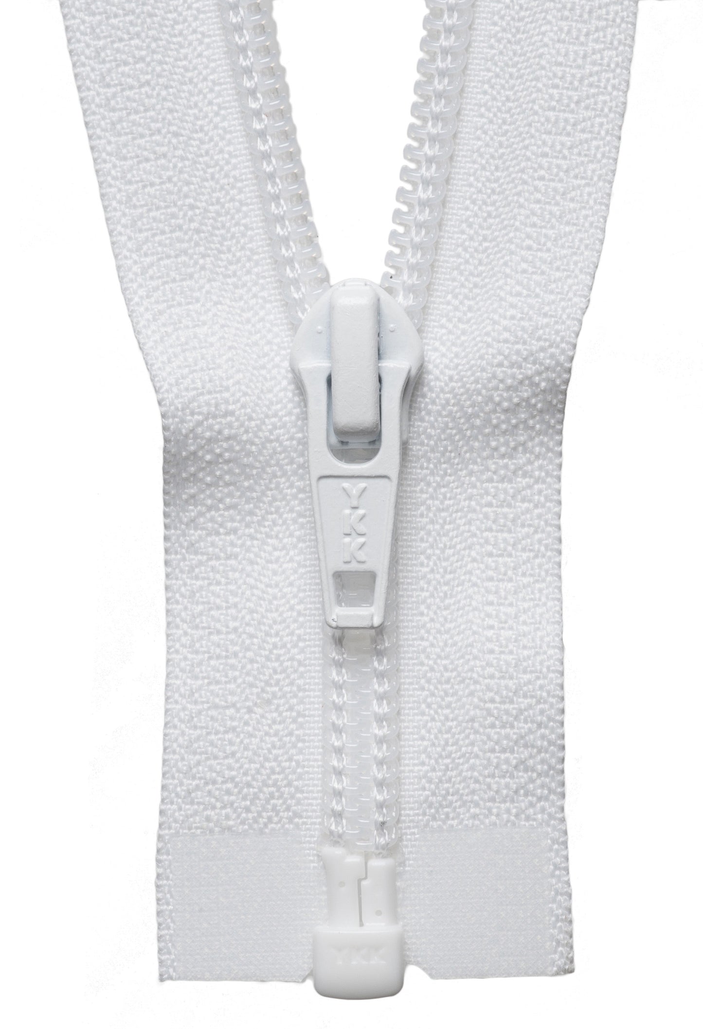 Medium Weight - Nylon Open Ended Zip - WHITE - Various Lengths