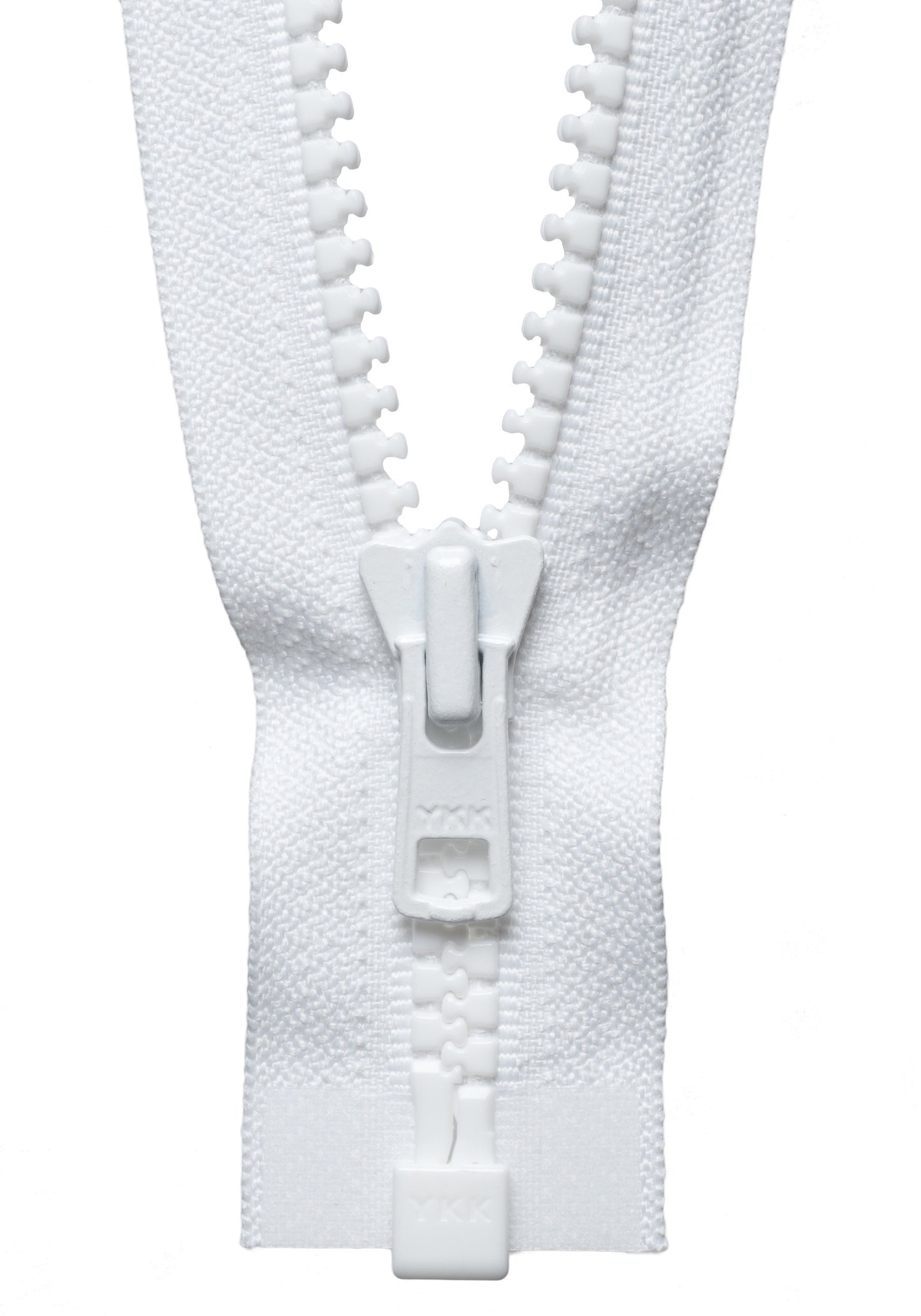 Heavyweight - Open Ended Zip - WHITE - Various Lengths
