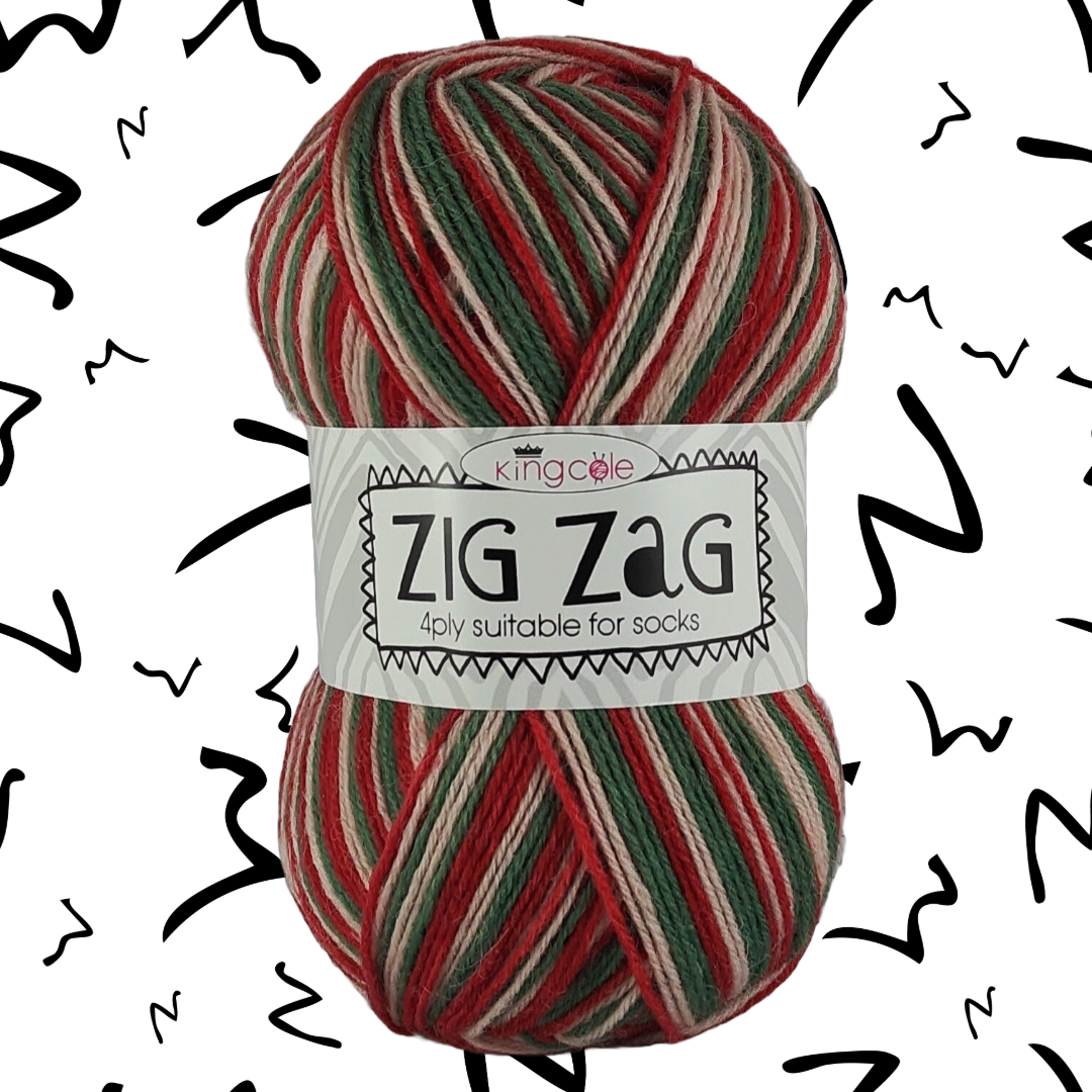 ZIG ZAG SOCK YARN 4 PLY 100g - More colours available