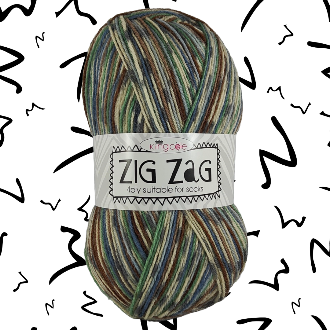 ZIG ZAG SOCK YARN 4 PLY 100g - More colours available
