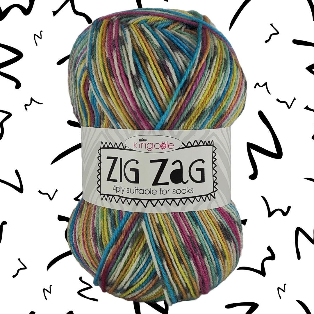 ZIG ZAG SOCK YARN 4 PLY 100g - More colours available