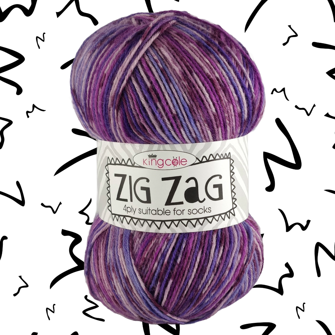 ZIG ZAG SOCK YARN 4 PLY 100g - More colours available
