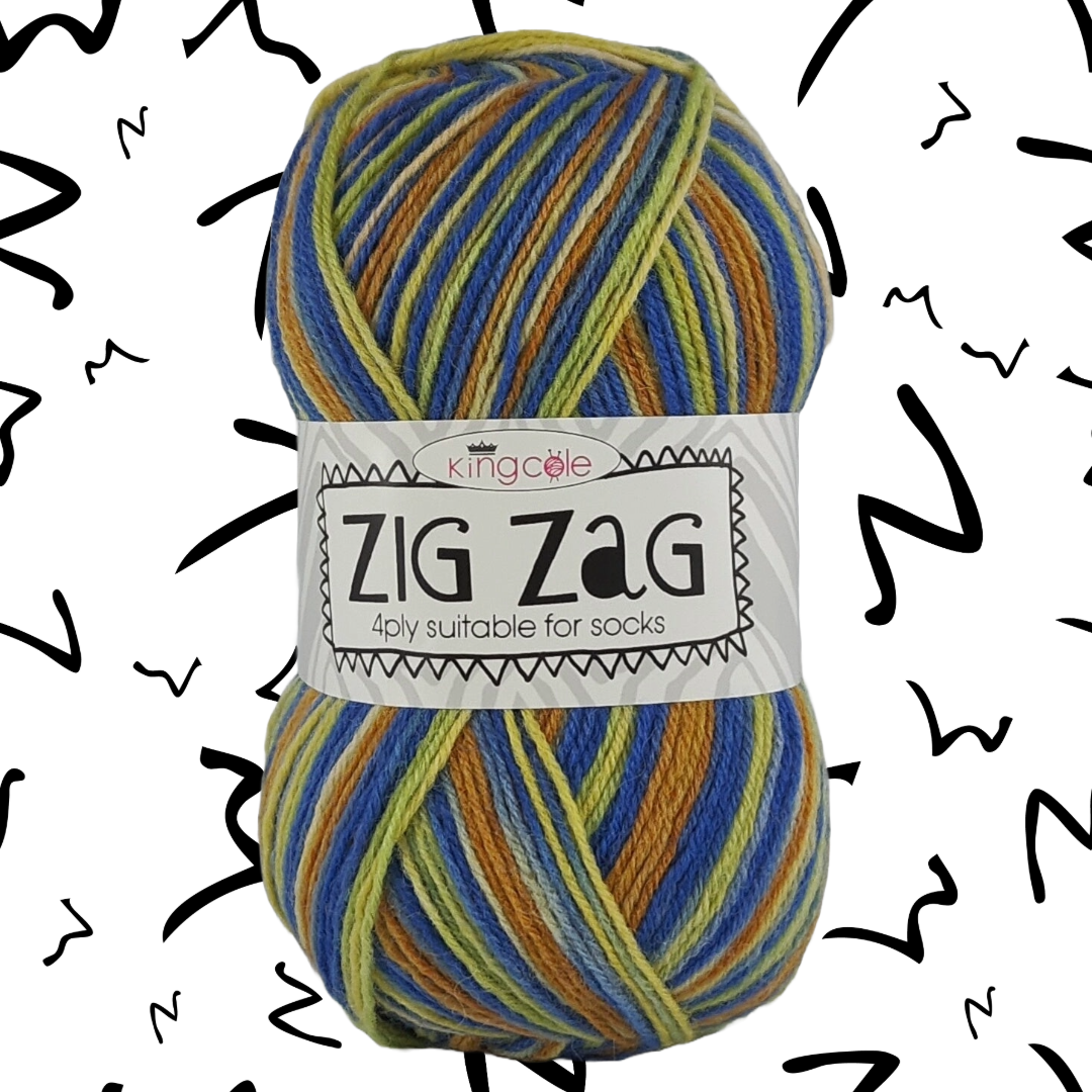 ZIG ZAG SOCK YARN 4 PLY 100g - More colours available