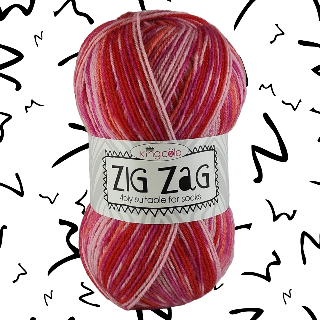 ZIG ZAG SOCK YARN 4 PLY 100g - More colours available