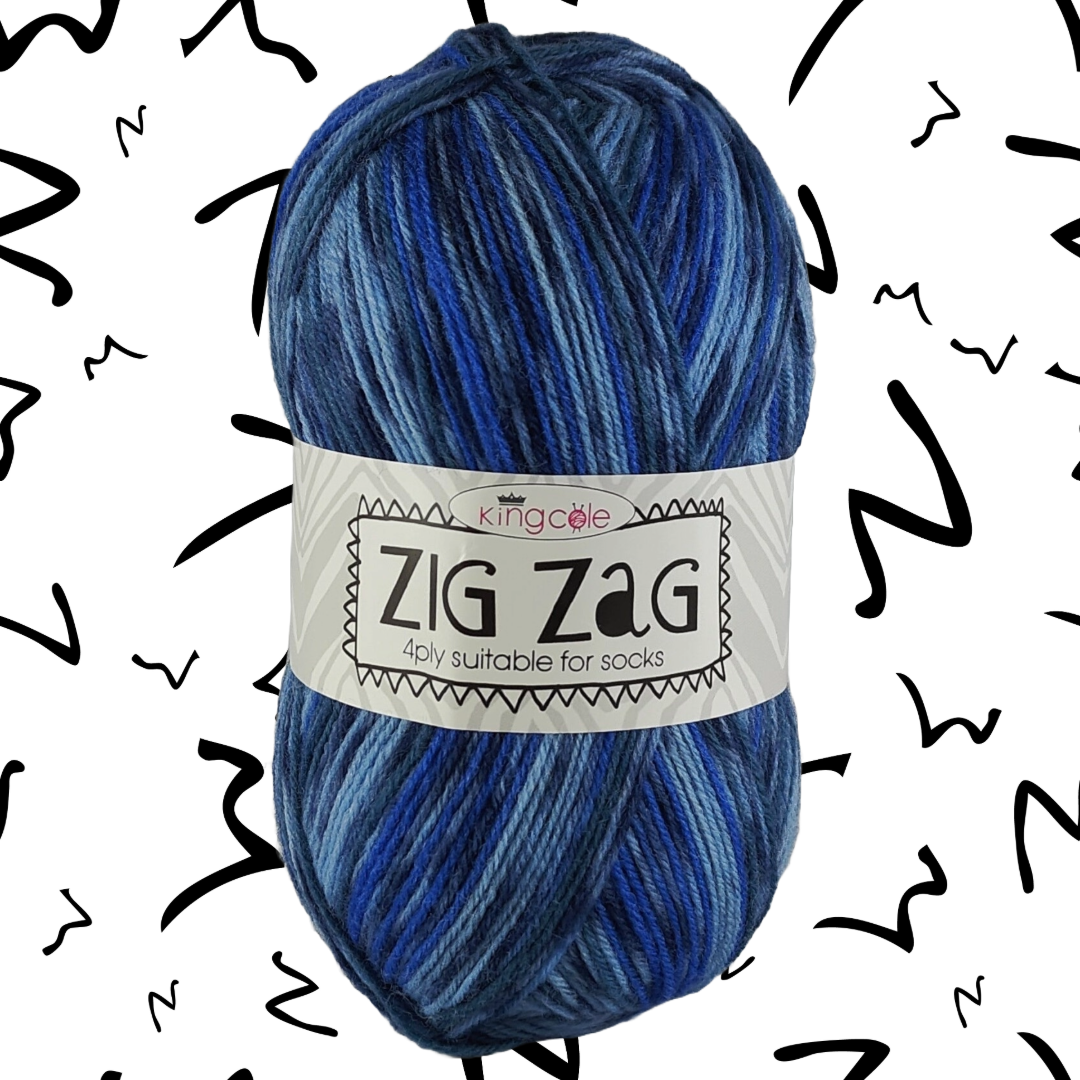 ZIG ZAG  SOCK YARN 4 PLY 100g - More colours available