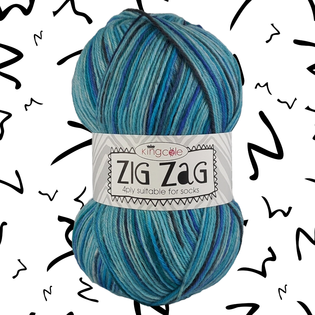 ZIG ZAG SOCK YARN 4 PLY 100g - More colours available