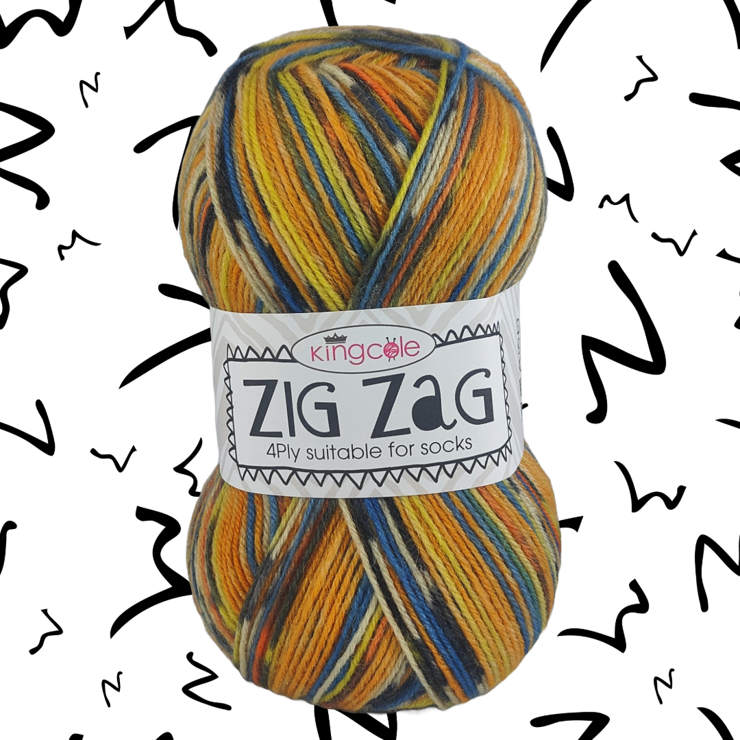 ZIG ZAG SOCK YARN 4 PLY 100g - More colours available