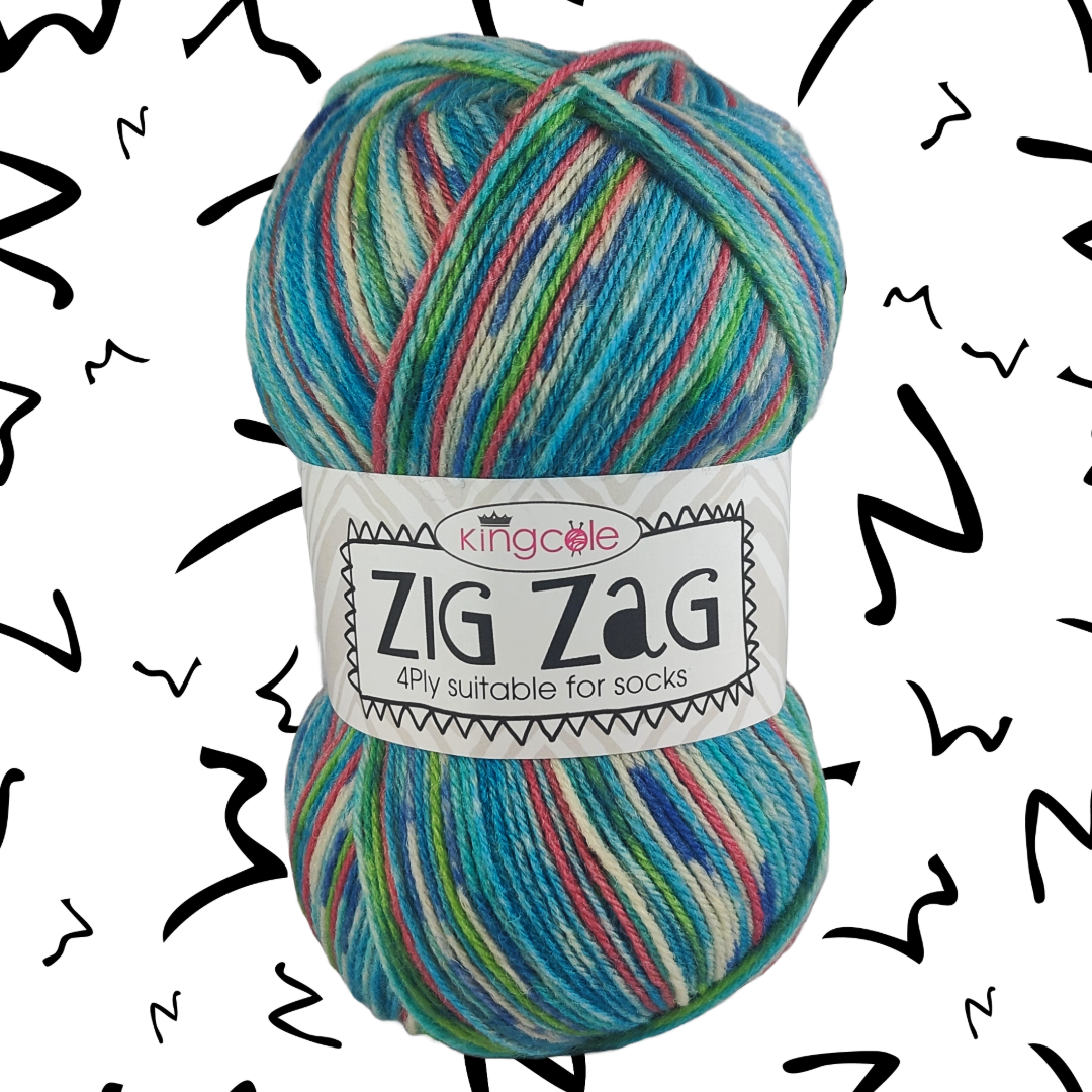 ZIG ZAG SOCK YARN 4 PLY 100g - More colours available