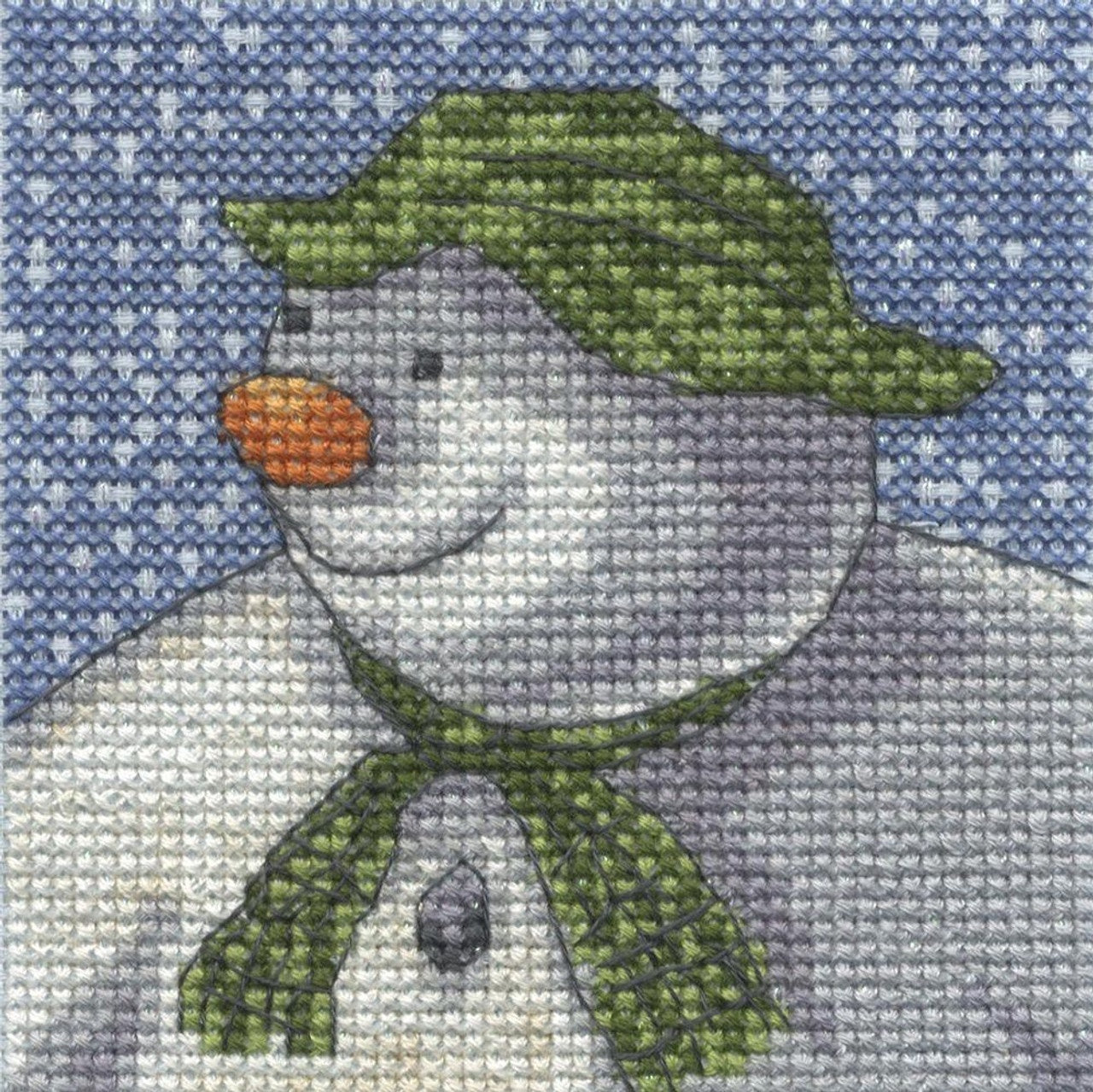 The Snowman and The Snow Dog - It's Snowing - Mini Counted Cross Stitch kit