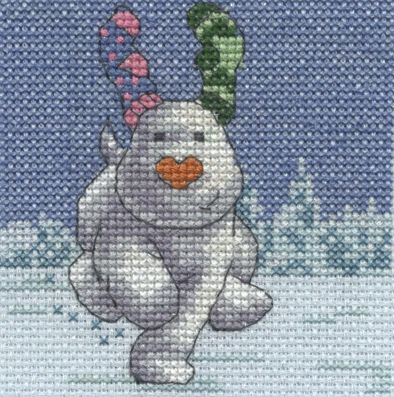 The Snowman and The Snow Dog - Fir Trees - Mini Counted Cross Stitch Kit