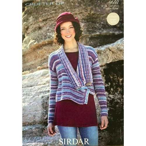 Knitting Pattern 9597 - Waterfall Jacket in Crofter DK