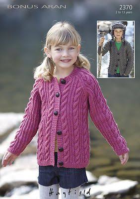 Knitting Pattern 2370 - Cardigans in Bonus Aran