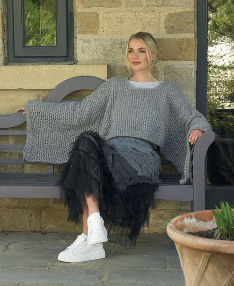 Knitting Pattern JB987 - Sweater & Cover Up in Elegance DK