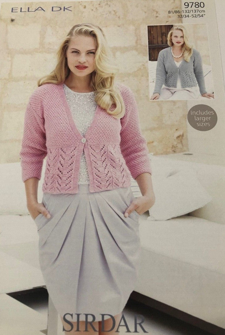 Knitting Pattern 9780 - Cardigans in Ella DK